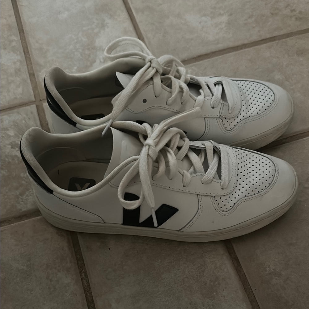 Veja White and Black Sneakers